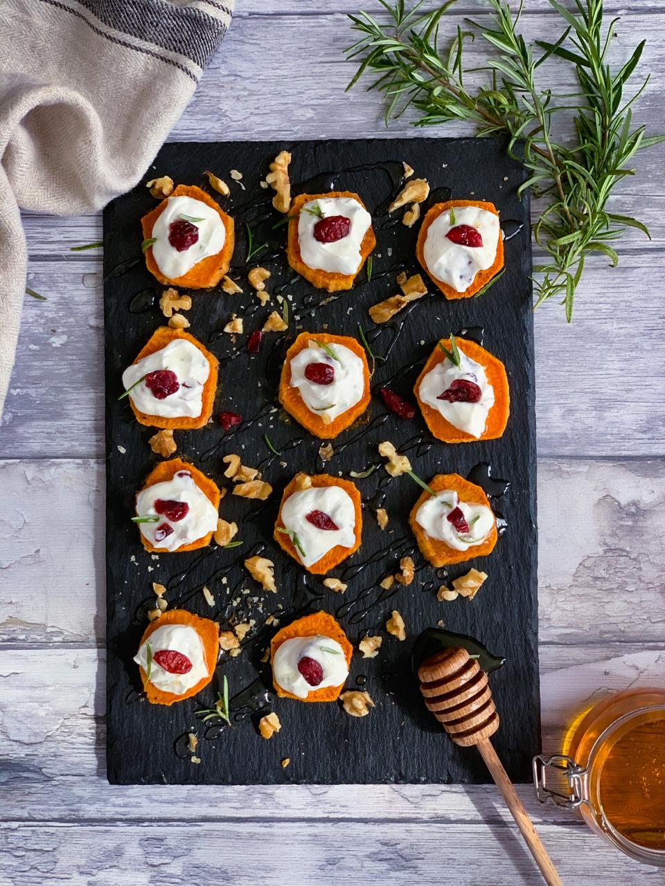 SWEET POTATO WITH GOAT CHEESE